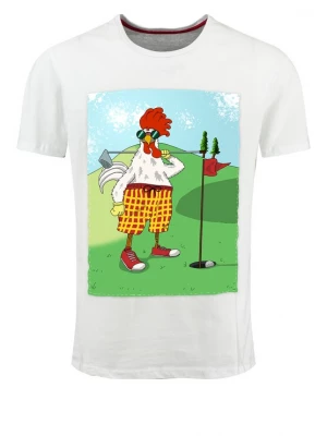 Obrázek produktu Key Largo Tričko 'Golfing Chicken' žlutá / zelená / červená / bílá
