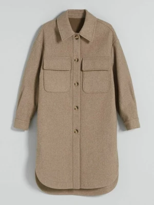 Obrázek produktu Klasický kabát Bershka béžová