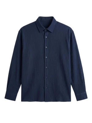 Obrázek produktu Kleidermafia Košile 'Regular Fit Cotton Shirt - Navy Blue' námořnická modř