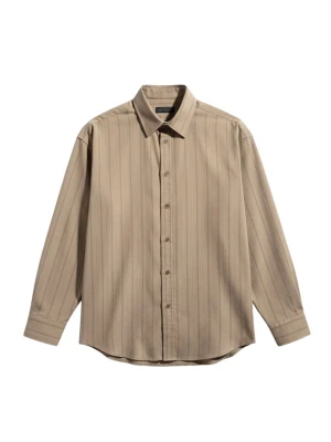 Obrázek produktu Kleidermafia Košile 'Regular Fit Striped Line Shirt - Brown' hnědá