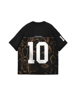 Obrázek produktu Kleidermafia Tričko 'Oversize Brooklyn T-shirt - Black and Brown' černá