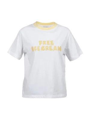 Obrázek produktu Kleinigkeit Tričko 'Free Ice Cream' žlutá / bílá