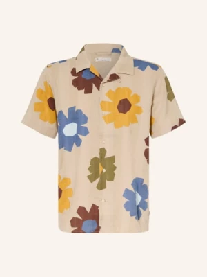 Obrázek produktu Knowledgecotton Apparel Košile S Krátkým Rukávem, Střih Comfort Fit béžová / hnědá / žlutá