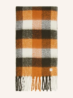 Obrázek produktu Knowledgecotton Apparel Šála tmavě zelená / krémová / oranžová