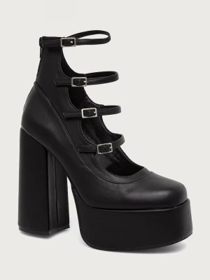 Obrázek produktu Koi Footwear lodičky na sloupku Gurren Strappy Platform černá