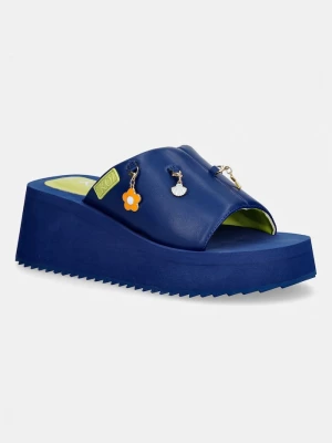 Obrázek produktu Koi Footwear pantofle na klínku dámské Startstruck Flatform Slip On Sandals námořnická modř