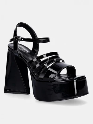 Obrázek produktu Koi Footwear Sandály Koi Footwear Dynasty All Black Platform Strappy Heels