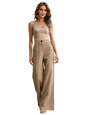 Obrázek produktu KoJooin Kalhoty 'Damen High-Waist Palazzo-Hose mit leichter Bootcut-Silhouette Lockerer Schnitt für Freizeit' khaki