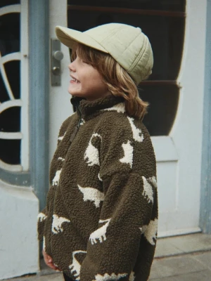 Obrázek produktu Konges Sløjd bunda dětská fleecová JODY TEDDY JACKET GRS zelená