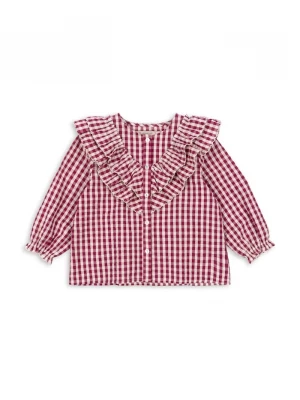 Obrázek produktu Konges Sløjd Dětská bavlněná halenka Konges Sløjd KIM FRILL BLOUSE GOTS červená