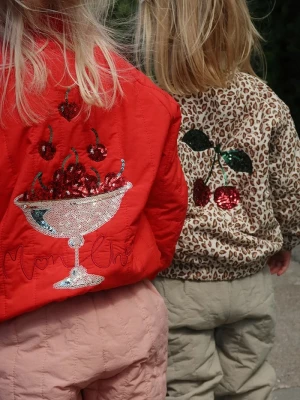 Obrázek produktu Konges Sløjd Dětská bomber bunda Konges Sløjd JUNO SEQUIN BOMBER JACKET červená