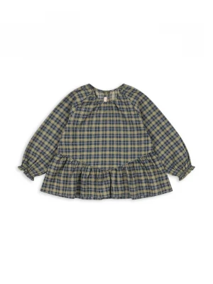 Obrázek produktu Konges Sløjd Dětská halenka Konges Sløjd TERRE BLOUSE GOTS tyrkysová