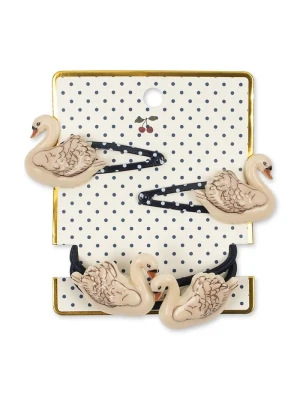 Obrázek produktu Konges Sløjd dětské 2-pack SWAN HAIR CLIP AND ELASTIC námořnická modř