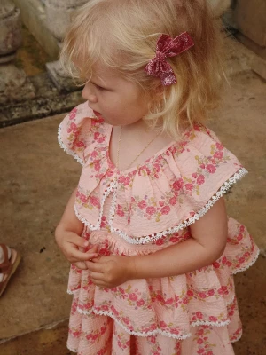 Obrázek produktu Konges Sløjd Dětské bavlněné šaty Konges Sløjd BELLA FRILL DRESS GOTS růžová