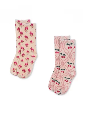 Obrázek produktu Konges Sløjd Dětské ponožky Konges Sløjd 2 PACK PRINTED SOCKS 2-pack růžová