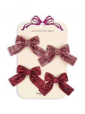 Obrázek produktu Konges Sløjd Dětské sponky Konges Sløjd GLITTER BOW HAIR CLIPS 4-pack