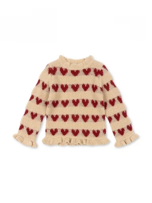 Obrázek produktu Konges Sløjd Dětský svetr s příměsí vlny Konges Sløjd LAULA SWEATER béžová