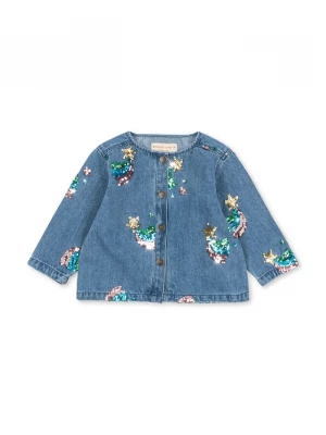 Obrázek produktu Konges Sløjd džínová bunda dětská bavlněná MAGOT SEQUIN DENIM JACKET GOTS modrá