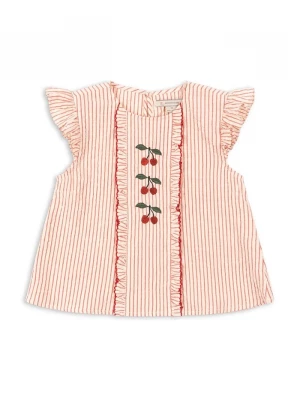 Obrázek produktu Konges Sløjd halenka s volánkem dětská bavlněná ELLIE FRILL TOP GOTS růžová