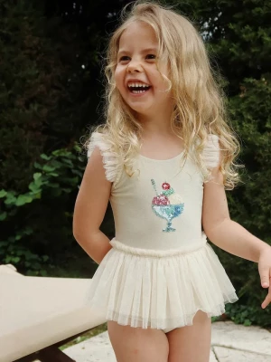 Obrázek produktu Konges Sløjd Jednodílné dětské plavky Konges Sløjd AMANDINE SWIMSUIT béžová