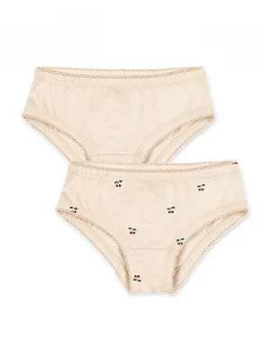 Obrázek produktu Konges Sløjd kalhotky dětské bavlněné BASIC 2 PACK GIRL UNDERPANTS GOTS 2-pack béžová