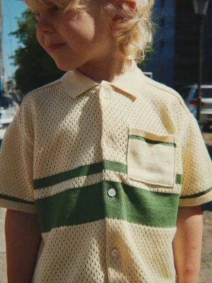 Obrázek produktu Konges Sløjd košile dětská bavlněná HAI KNIT SHIRT GOTS žlutá