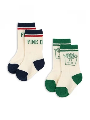 Obrázek produktu Konges Sløjd ponožky dětské 2 PACK RIB FRIES SOCKS 2-pack béžová