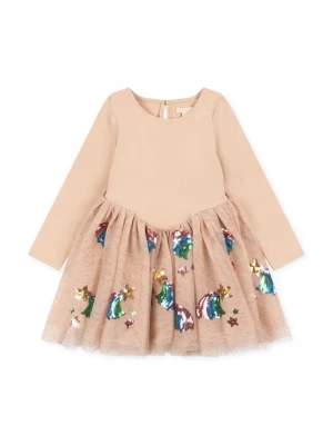 Obrázek produktu Konges Sløjd rozšířené šaty s bavlnou YVONNE BALLERINA DRESS GRS béžová