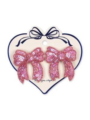 Obrázek produktu Konges Sløjd skřipce do vlasů dětské 2 PACK SEQUIN BOW HAIR CLIP růžová
