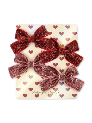 Obrázek produktu Konges Sløjd skřipce do vlasů dětské 4 PACK MICKI BOW HAIR CLIPS 4-pack červená