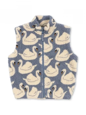 Obrázek produktu Konges Sløjd vesta dětská fleecová JODY TEDDY VEST GRS modrá