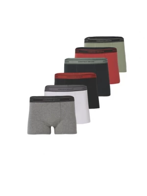 Obrázek produktu KOROSHI Boxerky šedý melír / khaki / tmavě červená / černá / bílá