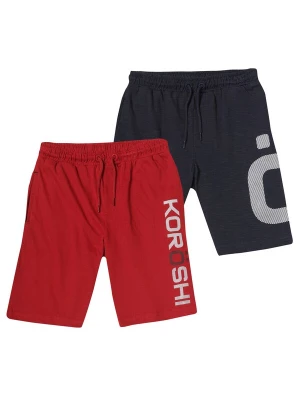 Obrázek produktu KOROSHI Kalhoty noční modrá / tmavě červená / offwhite