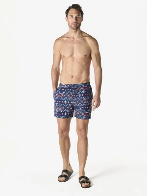 Obrázek produktu KOROSHI Plavecké šortky marine modrá / červená / offwhite
