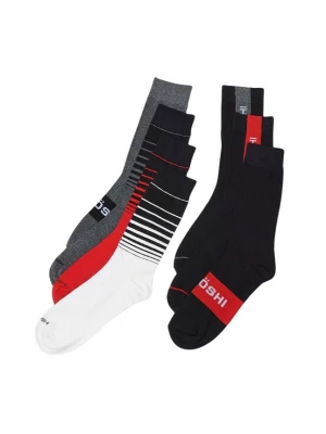 Obrázek produktu KOROSHI Ponožky šedý melír / červená / černá / bílá