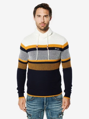 Obrázek produktu KOROSHI Svetr marine modrá / oranžová / offwhite
