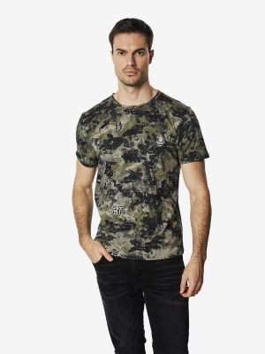 Obrázek produktu KOROSHI Tričko khaki / černá / bílá