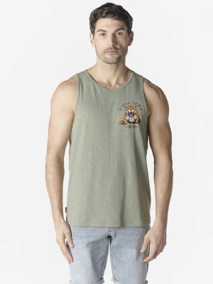 Obrázek produktu KOROSHI Tričko khaki / oranžová / černá / bílá