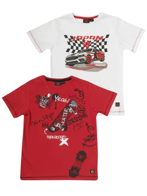Obrázek produktu KOROSHI Tričko šedá / tmavě červená / černá / offwhite