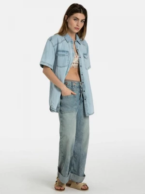 Obrázek produktu Košilová halenka Free People světlemodrý denim
