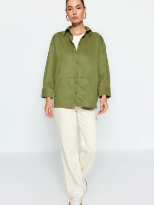 Obrázek produktu Košilová halenka Trendyol khaki