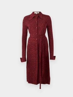 Obrázek produktu Košilové šaty Diane Von Furstenberg tmavě červená