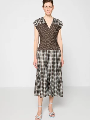 Obrázek produktu Košilové šaty Tory Burch tmavě hnědá