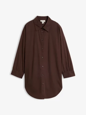 Obrázek produktu Koszula oversize z bawełny, rękawy 3 / 4 BonPrix brązowy