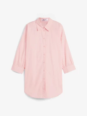 Obrázek produktu Koszula oversize z bawełny, rękawy 3 / 4 BonPrix różowy