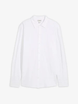 Obrázek produktu Koszula z długim rękawem, z bawełnianej piki z dużą zawartością stretchu, slim fit BonPrix biały