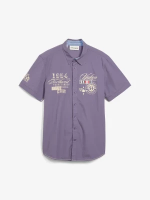 Obrázek produktu Koszula z krótkim rękawem, slim fit BonPrix fioletowy