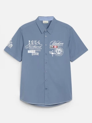 Obrázek produktu Koszula z krótkim rękawem, slim fit BonPrix niebieski