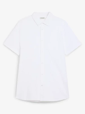 Obrázek produktu Koszula z krótkim rękawem, uszyta z piki z dużą ilością stretchu, slim fit BonPrix biały