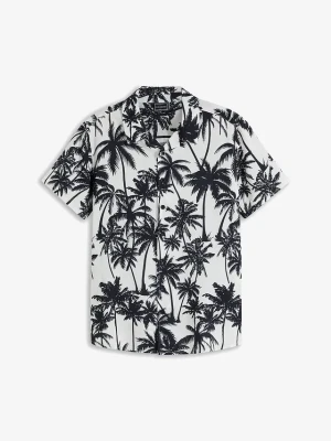 Obrázek produktu Koszula z krótkim rękawem, z wiskozy, slim fit BonPrix biały